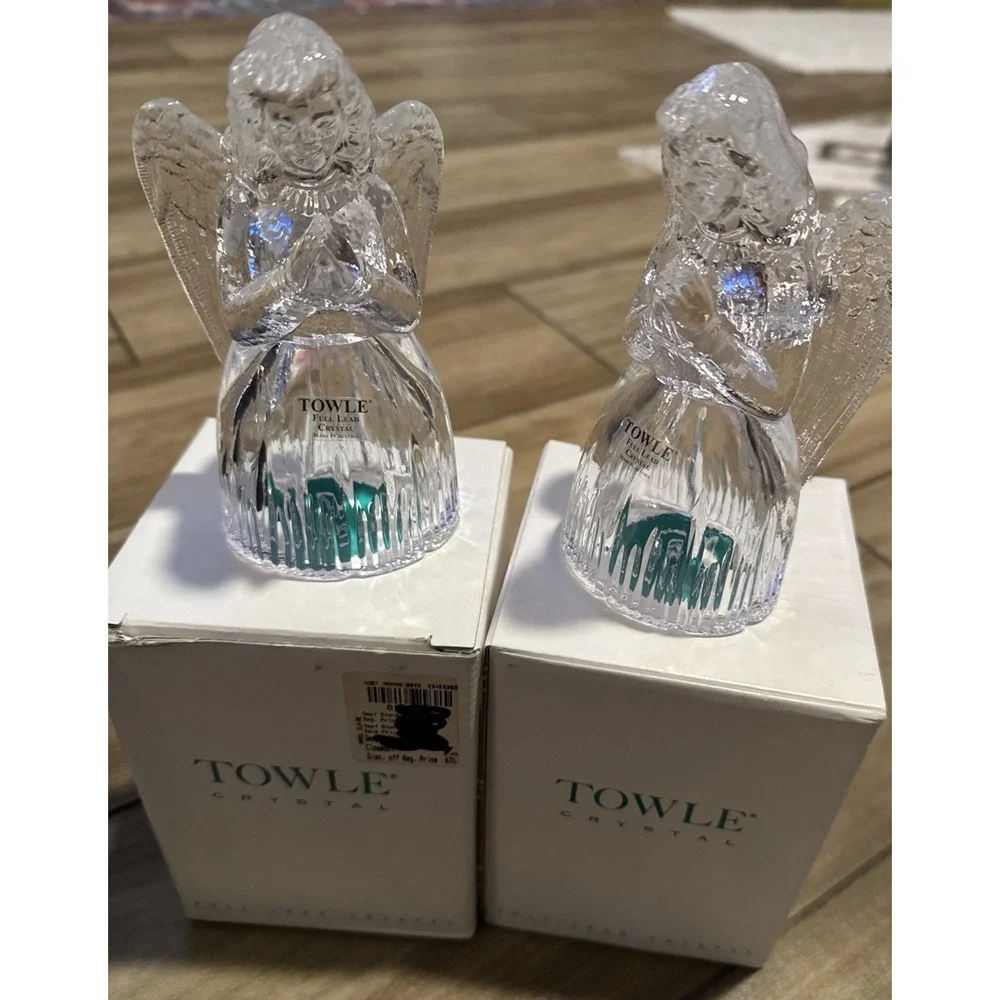 2 TOWLE 24% Full Lead Crystal 5.5